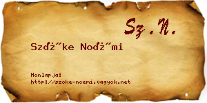Szőke Noémi névjegykártya