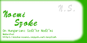 noemi szoke business card